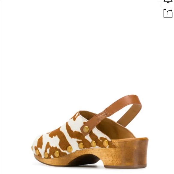 tory burch cow print clogs
